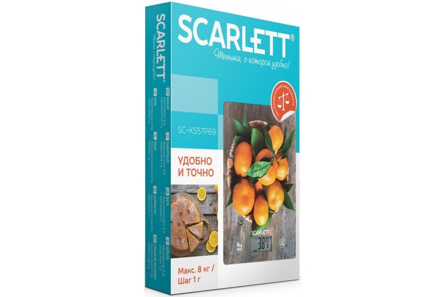 Весы кухонные Scarlett SC-KS57P69 мандарины