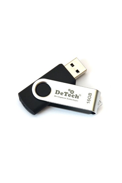 ФЛЕШ-ДРАЙВ USB 3.0:DeTech 16GB U3 Swivel Black