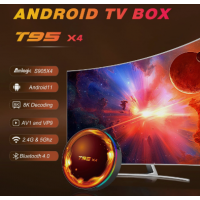 Приставка Smart TV T95 X4 (4/64 GB, AmlogicS905X4,ARM® Cortex™ A35 CPU G31™ MP2 GPU,Android 11.0)