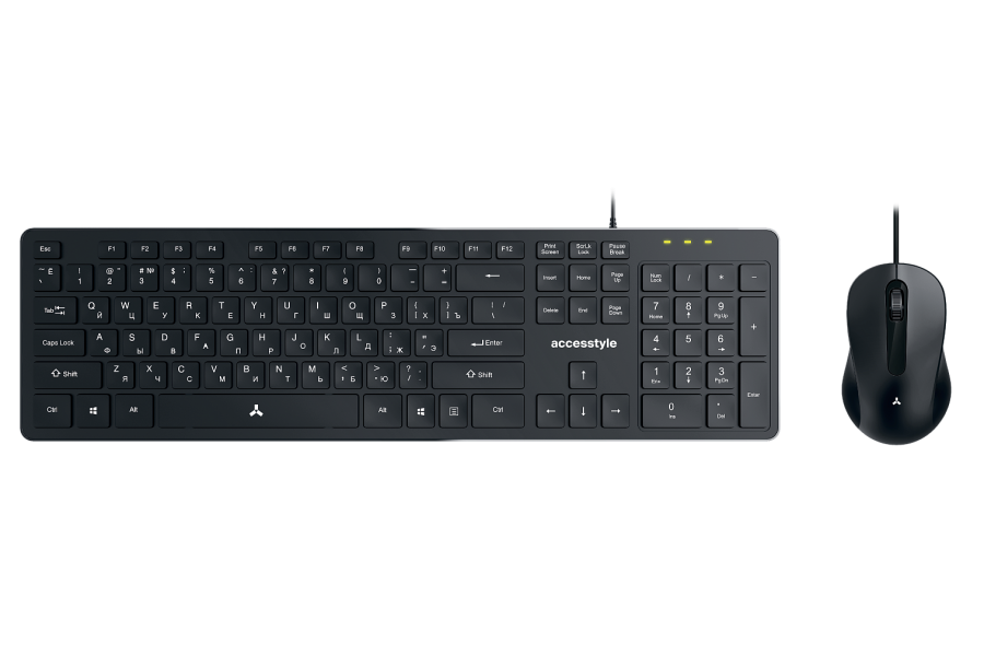 Клавиатура + мышь ACCESSTYLE KM201-OC Dark Gray проводная серый