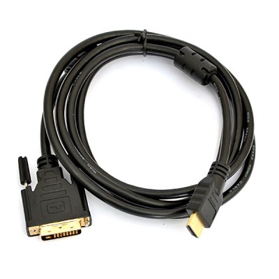 Кабель DeTech HDMI-DVI(24+1)2 cable 1.8m 2 ferite
