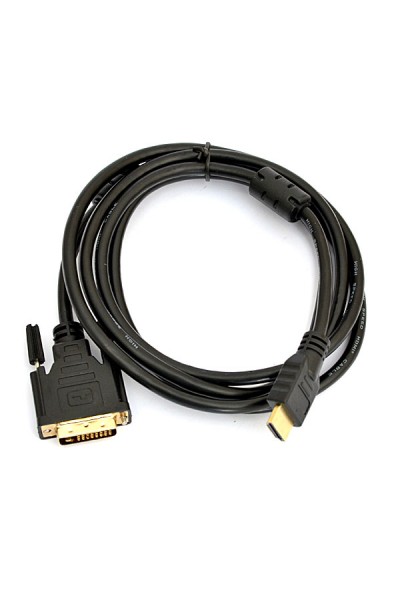 Кабель DeTech HDMI-DVI(24+1)2 cable 1.8m 2 ferite