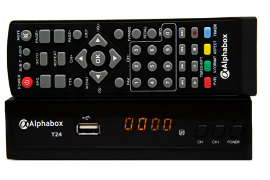 Ресивер цифровой Alphabox T24  DVB-T2+IPTV (WiFi )